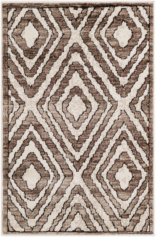 Chocolate Brown 2' x 3' Hermitage Rectangle Area Rug 55% Polypropylene & 45% Polyester Easy Clean Stain-Resistant Carpet for Living, Office, Dorm Rooms for Sale at Rug Engine