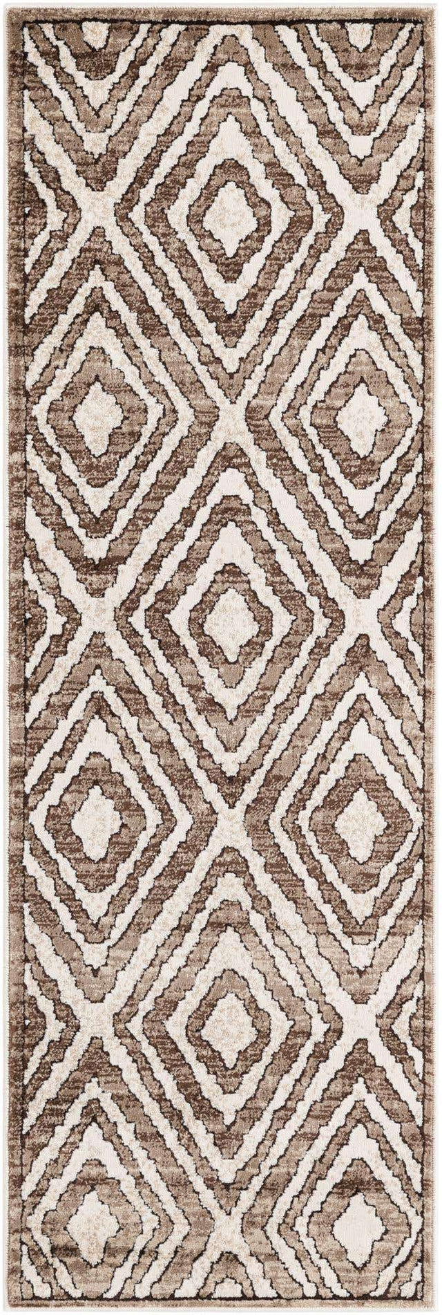 Chocolate Brown 2' x 6' Hermitage Runner Area Rug 55% Polypropylene & 45% Polyester Easy Clean Stain-Resistant Carpet for Living, Office, Dorm Rooms for Sale at Rug Engine