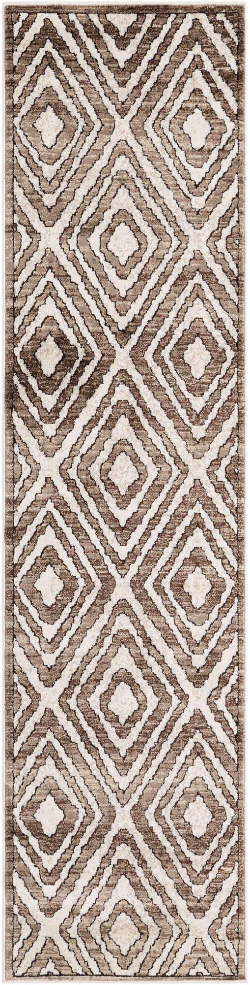 Chocolate Brown 2' x 8' Hermitage Runner Area Rug 55% Polypropylene & 45% Polyester Easy Clean Stain-Resistant Carpet for Living, Office, Dorm Rooms for Sale at Rug Engine