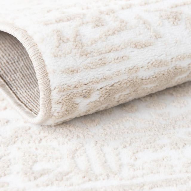 Snow White 5' 3 x 5' 3 Hermitage Octagon Area Rug 55% Polypropylene & 45% Polyester Easy Clean Stain-Resistant Carpet for Living, Office, Dorm Rooms for Sale at Rug Engine