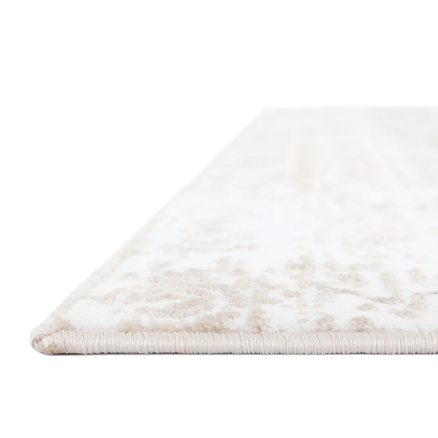 Snow White 5' 3 x 5' 3 Hermitage Octagon Area Rug 55% Polypropylene & 45% Polyester Easy Clean Stain-Resistant Carpet for Living, Office, Dorm Rooms for Sale at Rug Engine