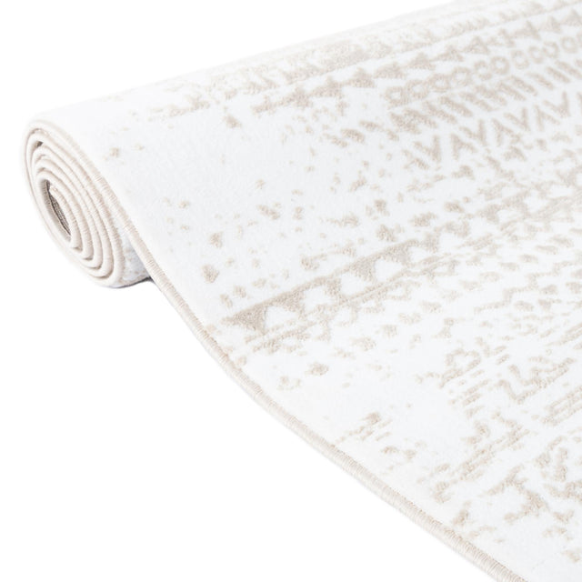 Snow White 5' 3 x 5' 3 Hermitage Octagon Area Rug 55% Polypropylene & 45% Polyester Easy Clean Stain-Resistant Carpet for Living, Office, Dorm Rooms for Sale at Rug Engine