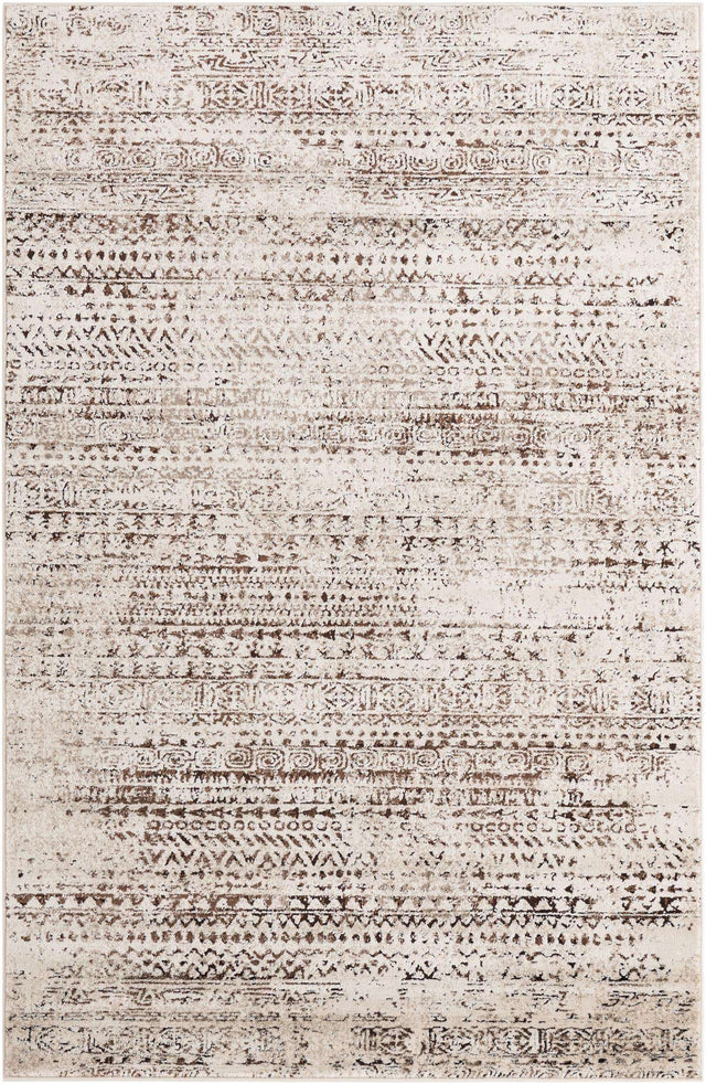 Chocolate Brown 5' 3 x 8' Hermitage Rectangle Area Rug 55% Polypropylene & 45% Polyester Easy Clean Stain-Resistant Carpet for Living, Office, Dorm Rooms for Sale at Rug Engine