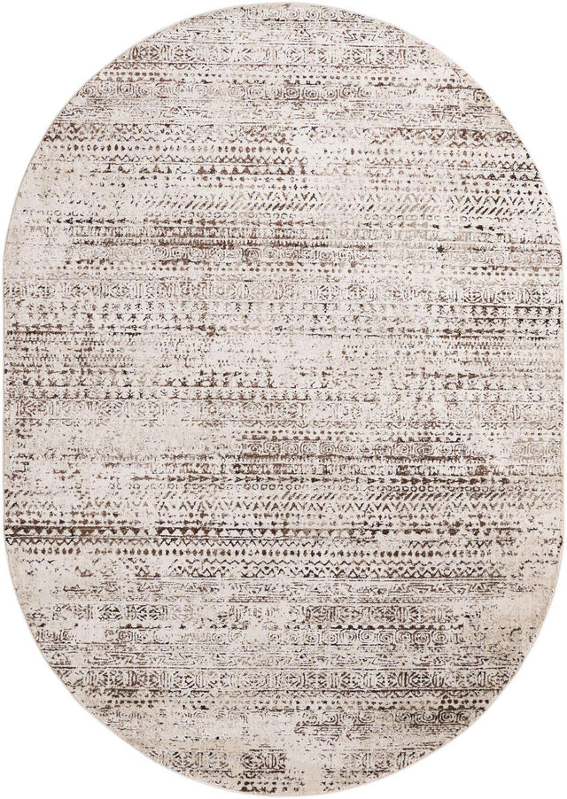 Chocolate Brown 7' x 10' Hermitage Oval Area Rug 55% Polypropylene & 45% Polyester Easy Clean Stain-Resistant Carpet for Living, Office, Dorm Rooms for Sale at Rug Engine