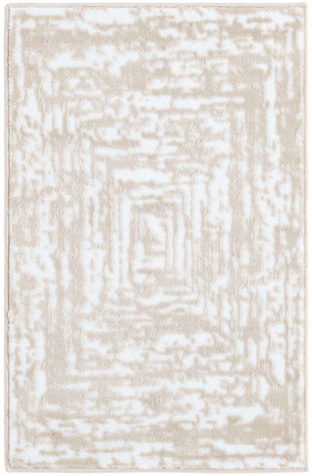 White Bone 2' x 3' Hermitage Rectangle Area Rug 55% Polypropylene & 45% Polyester Easy Clean Stain-Resistant Carpet for Living, Office, Dorm Rooms for Sale at Rug Engine