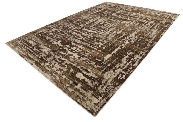 Chocolate Brown 7' 10 x 11' 6 Hermitage Rectangle Area Rug 55% Polypropylene & 45% Polyester Easy Clean Stain-Resistant Carpet for Living, Office, Dorm Rooms for Sale at Rug Engine