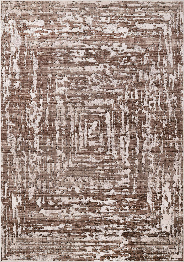Chocolate Brown 7' x 10' Hermitage Rectangle Area Rug 55% Polypropylene & 45% Polyester Easy Clean Stain-Resistant Carpet for Living, Office, Dorm Rooms for Sale at Rug Engine