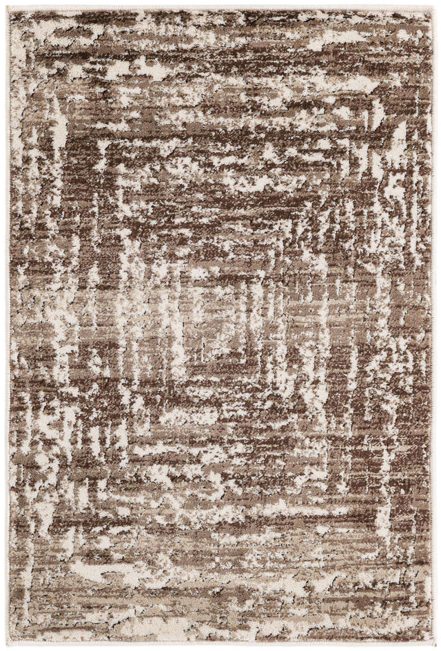 Chocolate Brown 2' x 3' Hermitage Rectangle Area Rug 55% Polypropylene & 45% Polyester Easy Clean Stain-Resistant Carpet for Living, Office, Dorm Rooms for Sale at Rug Engine