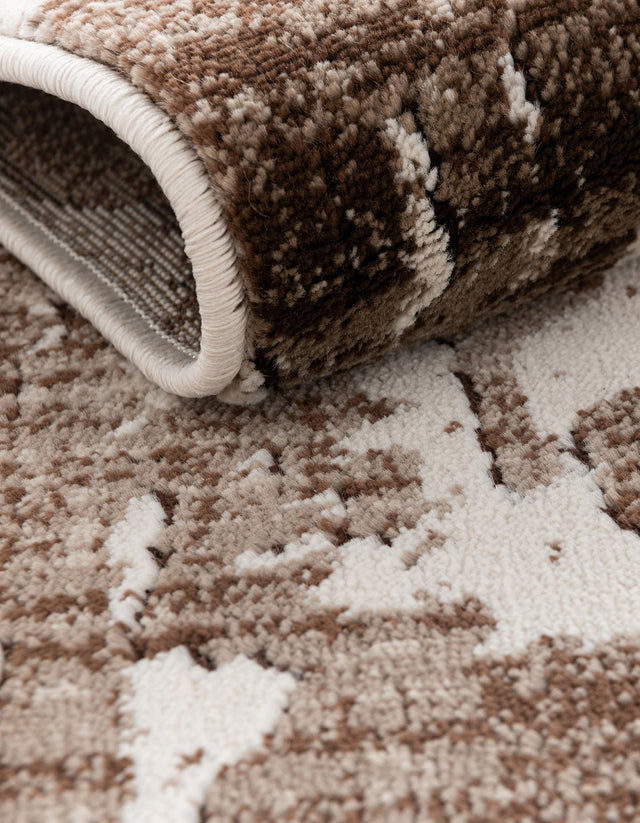 Chocolate Brown 7' 10 x 7' 10 Hermitage Octagon Area Rug 55% Polypropylene & 45% Polyester Easy Clean Stain-Resistant Carpet for Living, Office, Dorm Rooms for Sale at Rug Engine