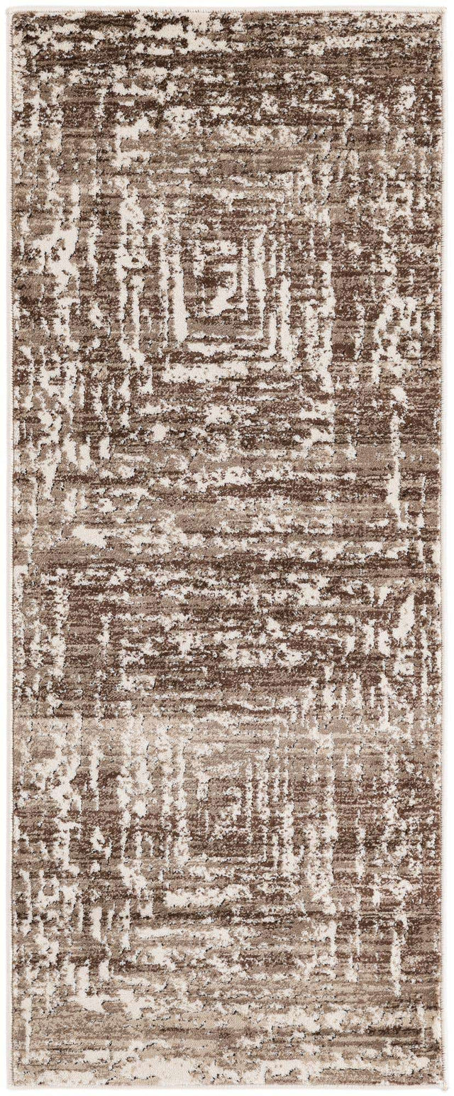 Chocolate Brown 2' x 5' Hermitage Runner Area Rug 55% Polypropylene & 45% Polyester Easy Clean Stain-Resistant Carpet for Living, Office, Dorm Rooms for Sale at Rug Engine