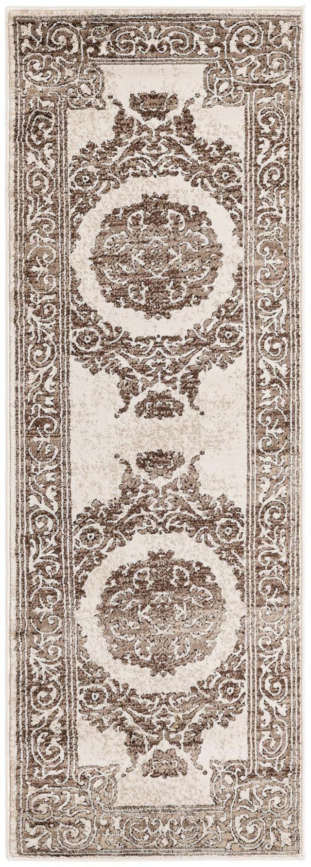 Chocolate Brown 2' x 6' Hermitage Runner Area Rug 55% Polypropylene & 45% Polyester Easy Clean Stain-Resistant Carpet for Living, Office, Dorm Rooms for Sale at Rug Engine