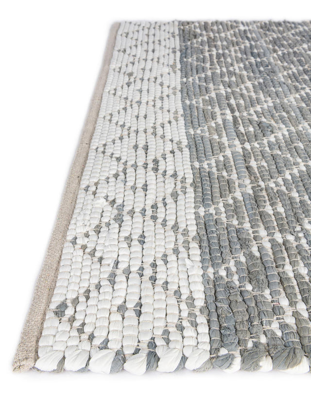Gray 10' x 10' Chindi Trellis Square Area Rug Natural Eco-Friendly Cotton Geometric Pattern Carpet for Living Dining Room Office Bedrooms for Sale at Rug Engine
