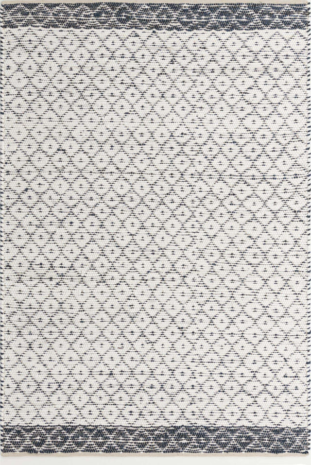 Ivory 6' 1 x 9' Chindi Trellis Rectangle Area Rug Natural Eco-Friendly Cotton Geometric Pattern Carpet for Living Dining Room Office Bedrooms for Sale at Rug Engine