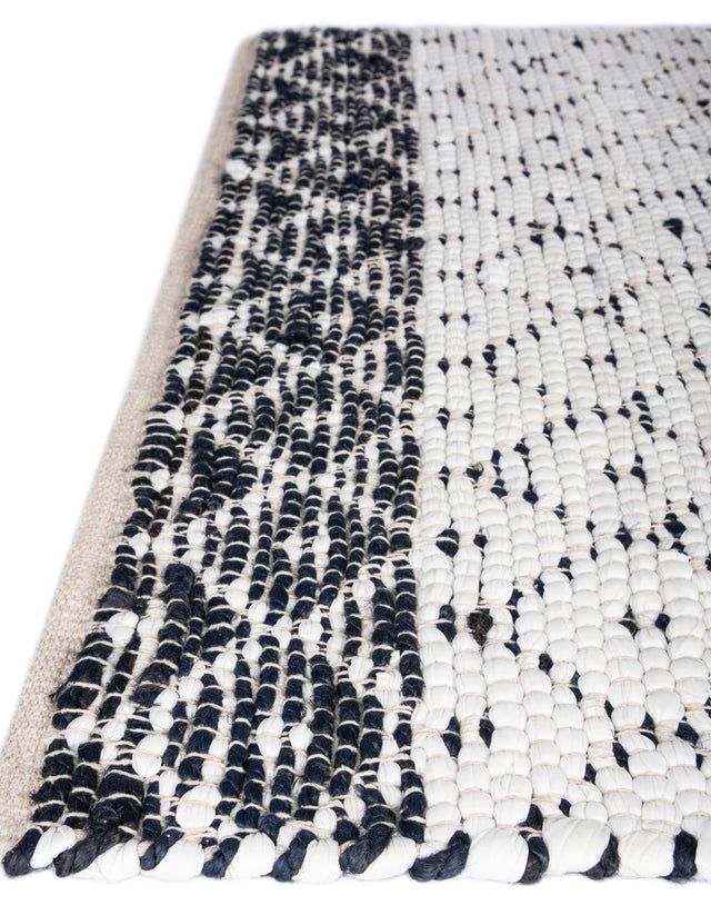 Ivory 8' x 8' Chindi Trellis Square Area Rug Natural Eco-Friendly Cotton Geometric Pattern Carpet for Living Dining Room Office Bedrooms for Sale at Rug Engine