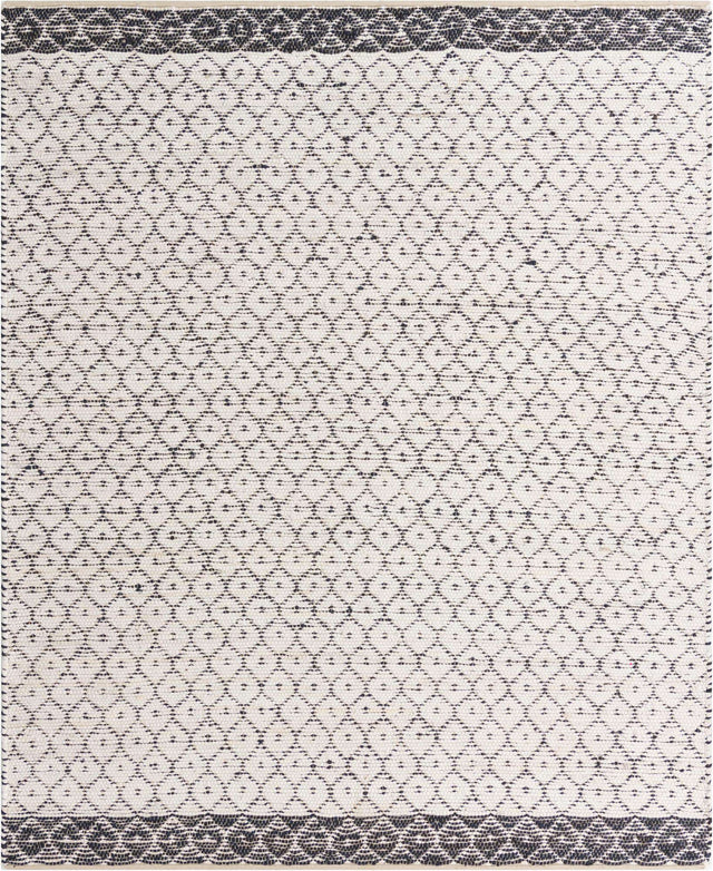 Ivory 8' x 10' Chindi Trellis Rectangle Area Rug Natural Eco-Friendly Cotton Geometric Pattern Carpet for Living Dining Room Office Bedrooms for Sale at Rug Engine