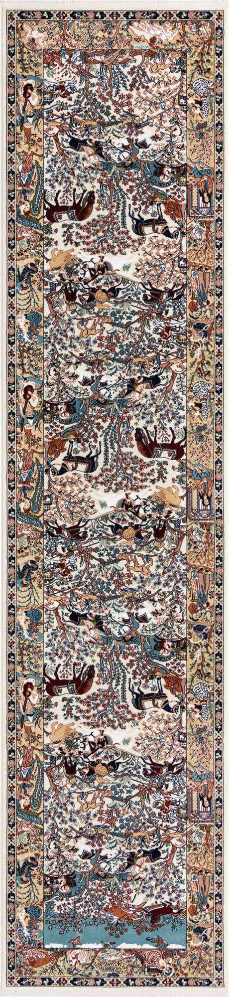 Ivory 2' 11 x 13' 1 Narenj Runner Area Rug 85% Polypropylene & 15% Polyester Traditional Classic Carpet for Living, Dining, Bedrooms, Office for Sale at Rug Engine