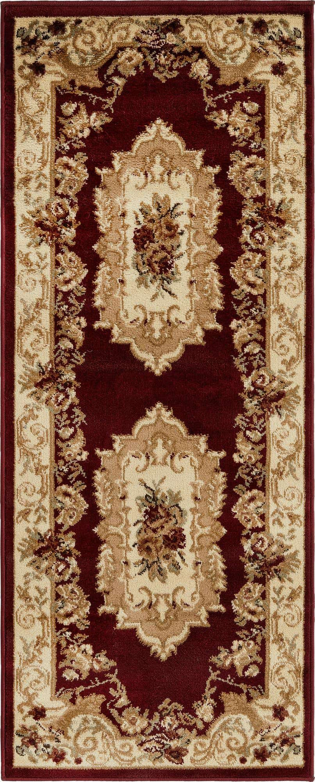 Red 2' x 5' 3 Versailles Runner Area Rug