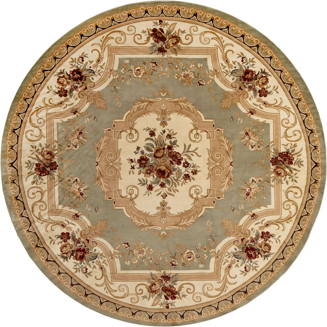 Green 13' 1 x 13' 1 Versailles Round Area Rug