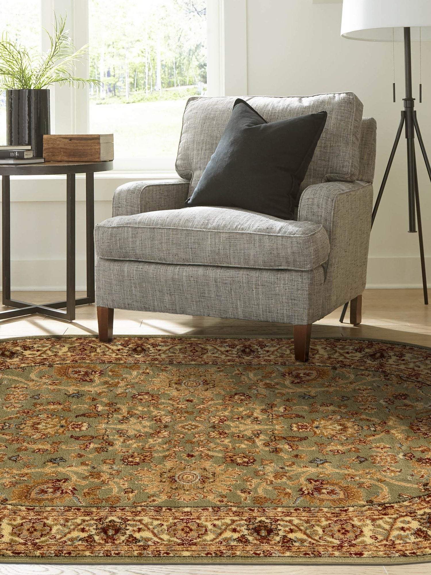 Light Green 4' 1 x 6' 1 Voyage Oval Area Rug