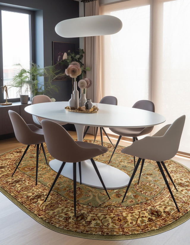 Light Green 4' 1 x 6' 1 Voyage Oval Area Rug