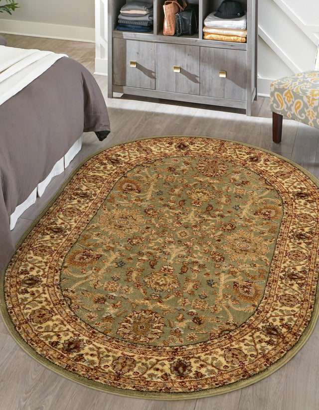 Light Green 4' 1 x 6' 1 Voyage Oval Area Rug