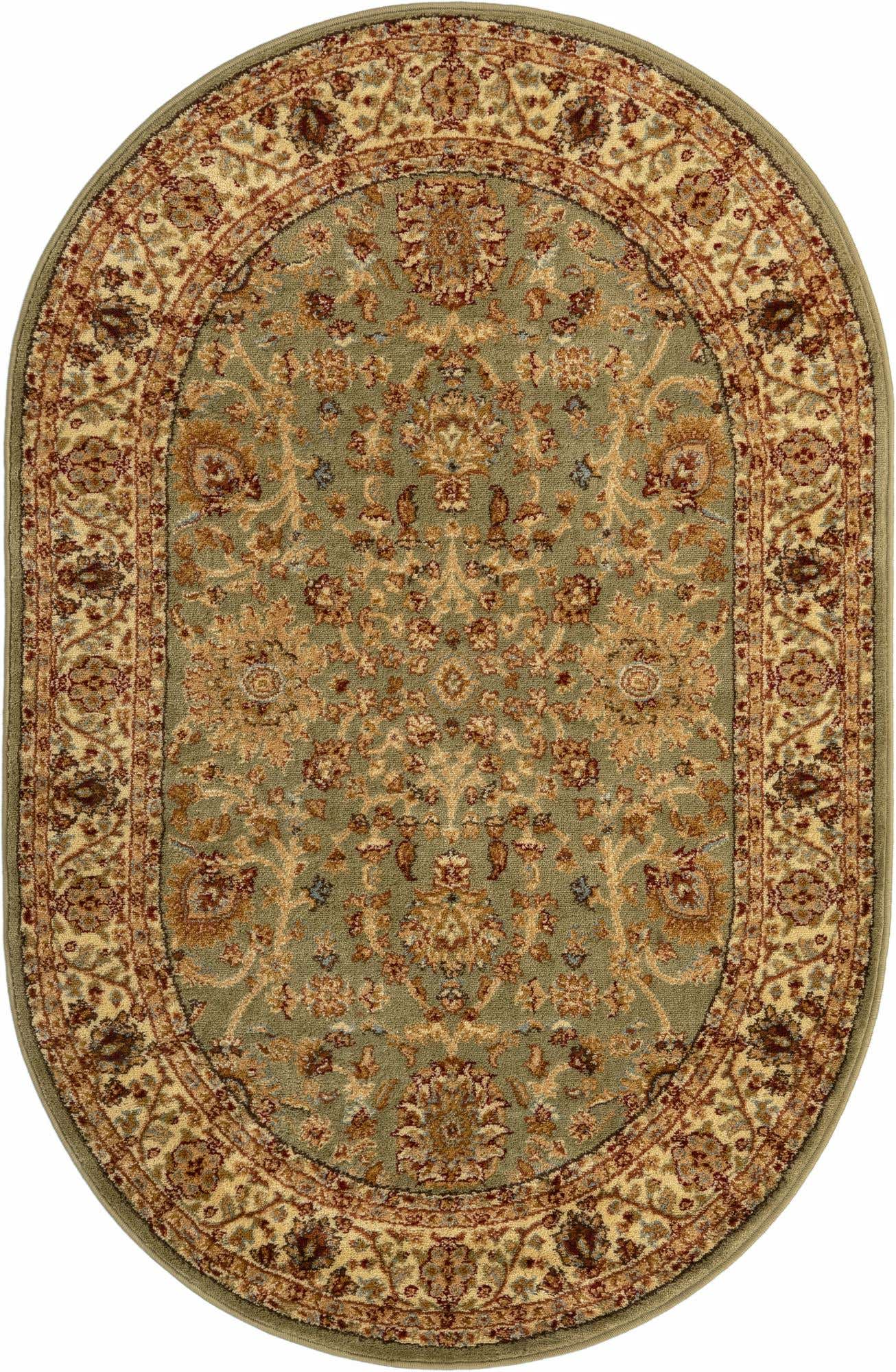 Light Green 4' 1 x 6' 1 Voyage Oval Area Rug