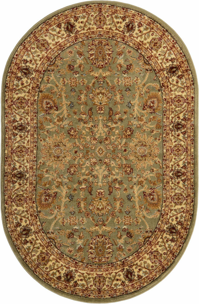 Light Green 4' 1 x 6' 1 Voyage Oval Area Rug