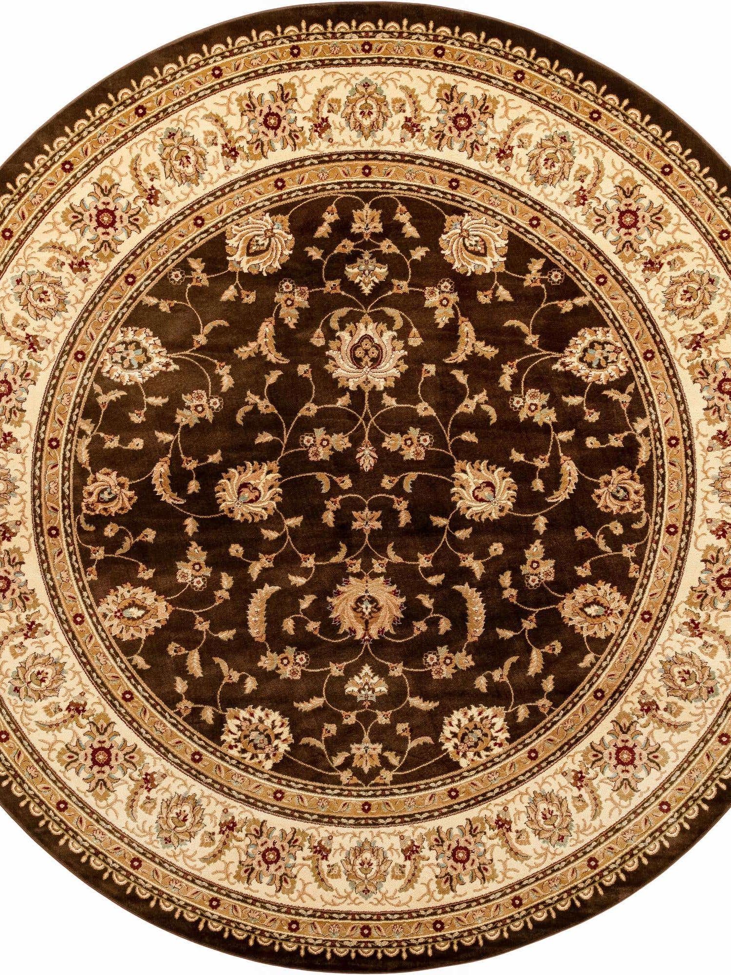 Brown 13' 1 x 13' 1 Voyage Round Area Rug