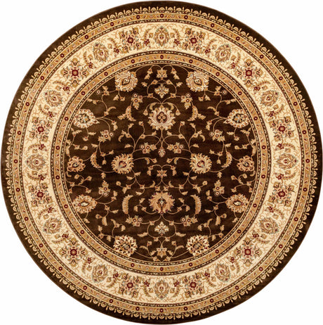 Brown 13' 1 x 13' 1 Voyage Round Area Rug