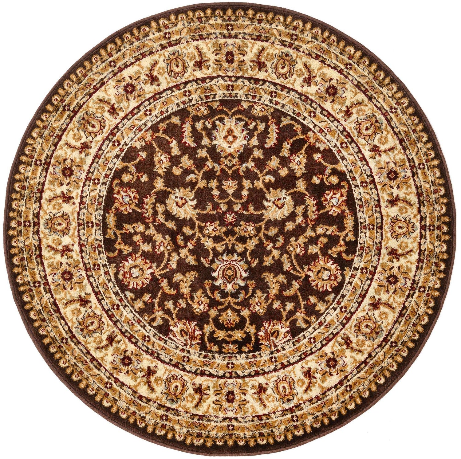 Brown 4' 1 x 4' 1 Voyage Round Area Rug