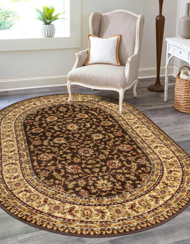 Brown 4' 1 x 6' 1 Voyage Oval Area Rug