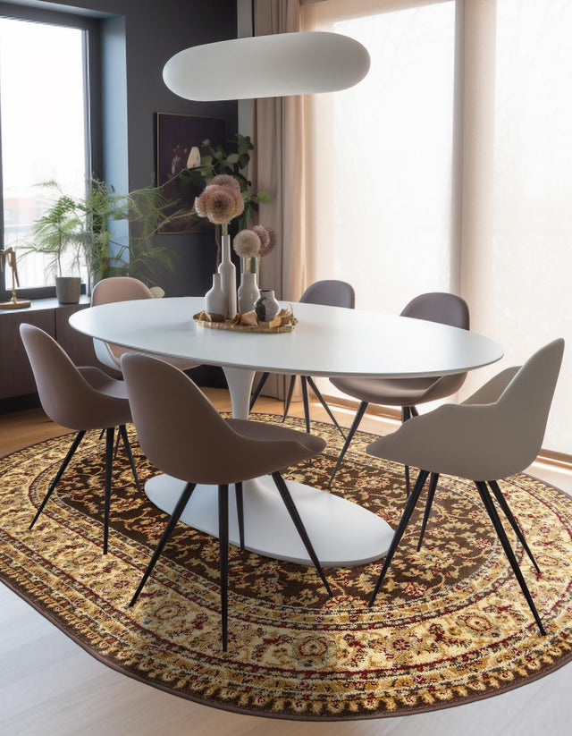 Brown 4' 1 x 6' 1 Voyage Oval Area Rug