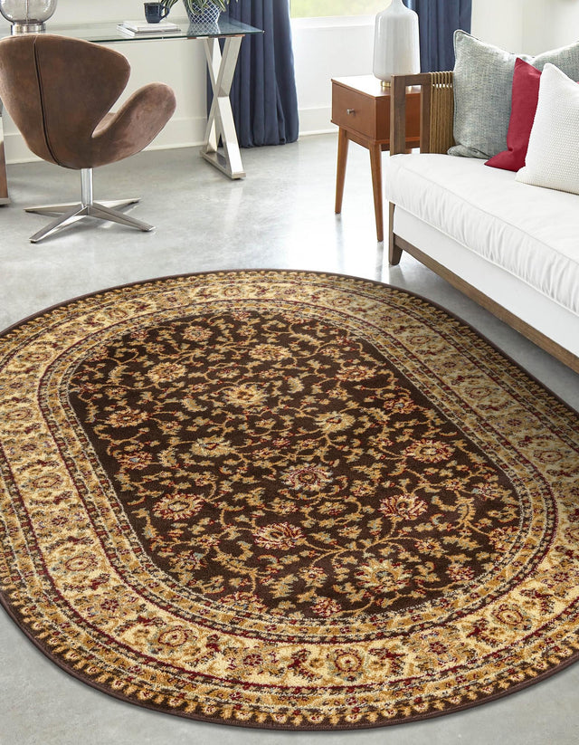 Brown 4' 1 x 6' 1 Voyage Oval Area Rug