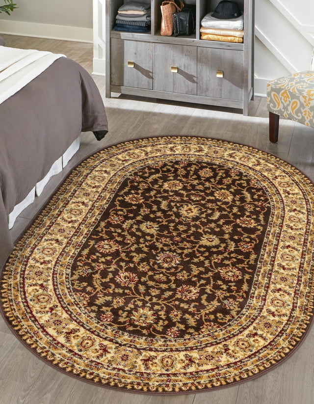 Brown 4' 1 x 6' 1 Voyage Oval Area Rug
