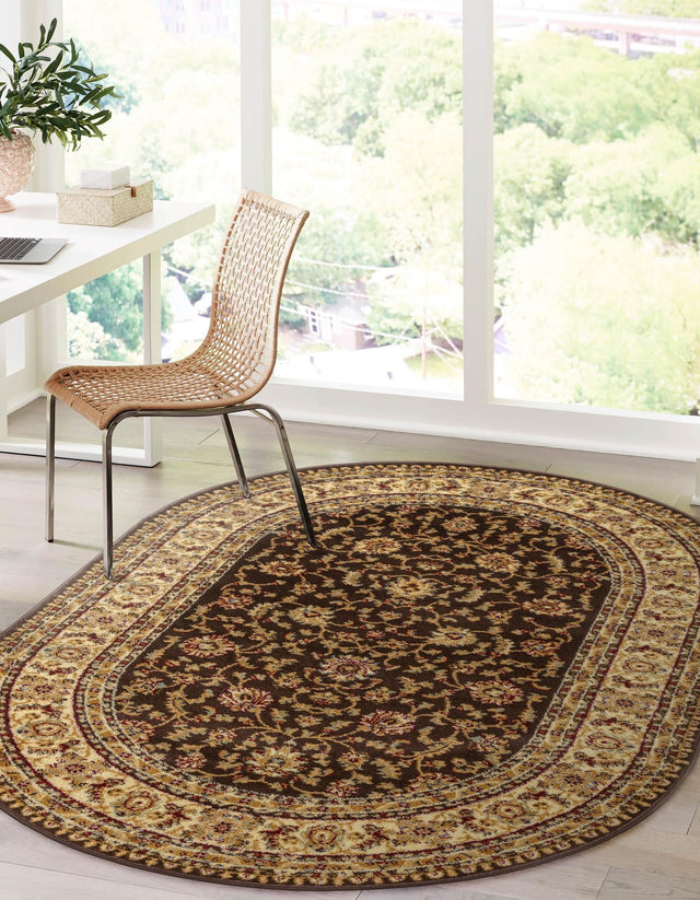Brown 4' 1 x 6' 1 Voyage Oval Area Rug