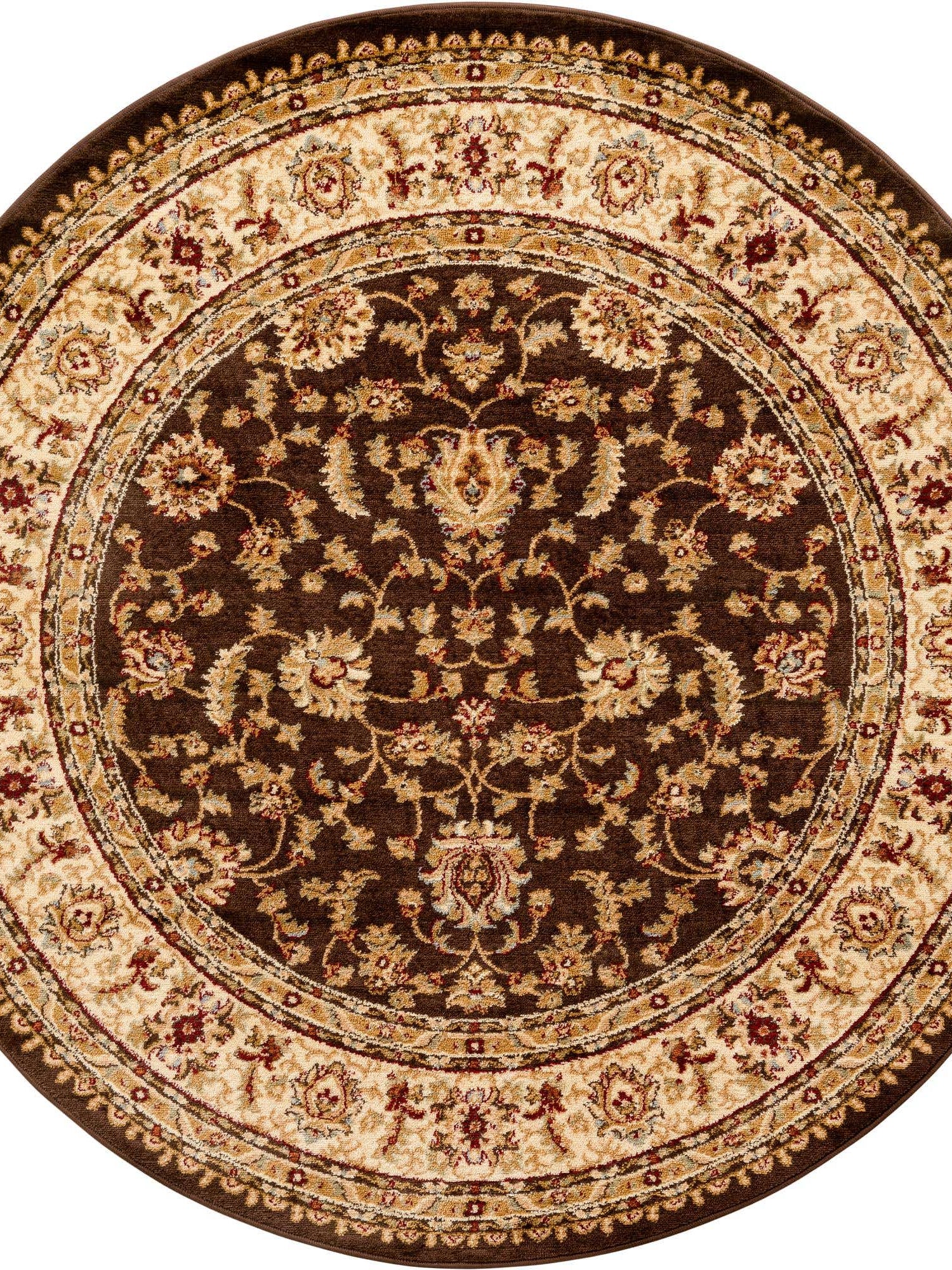 Brown 7' 1 x 7' 1 Voyage Round Area Rug