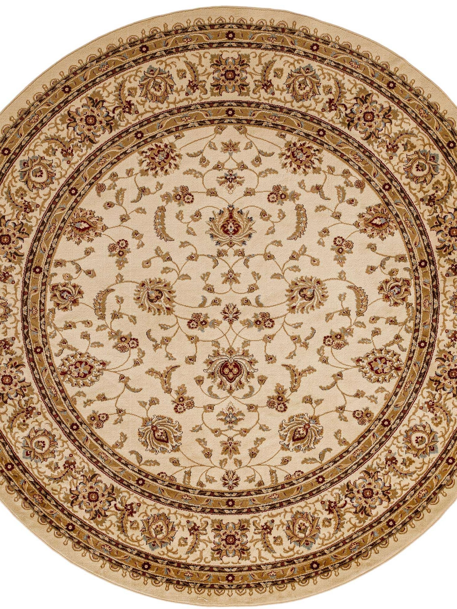 Cream 10' x 10' Voyage Round Area Rug