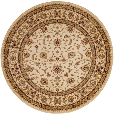 Cream 10' x 10' Voyage Round Area Rug