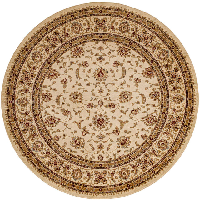 Cream 10' x 10' Voyage Round Area Rug