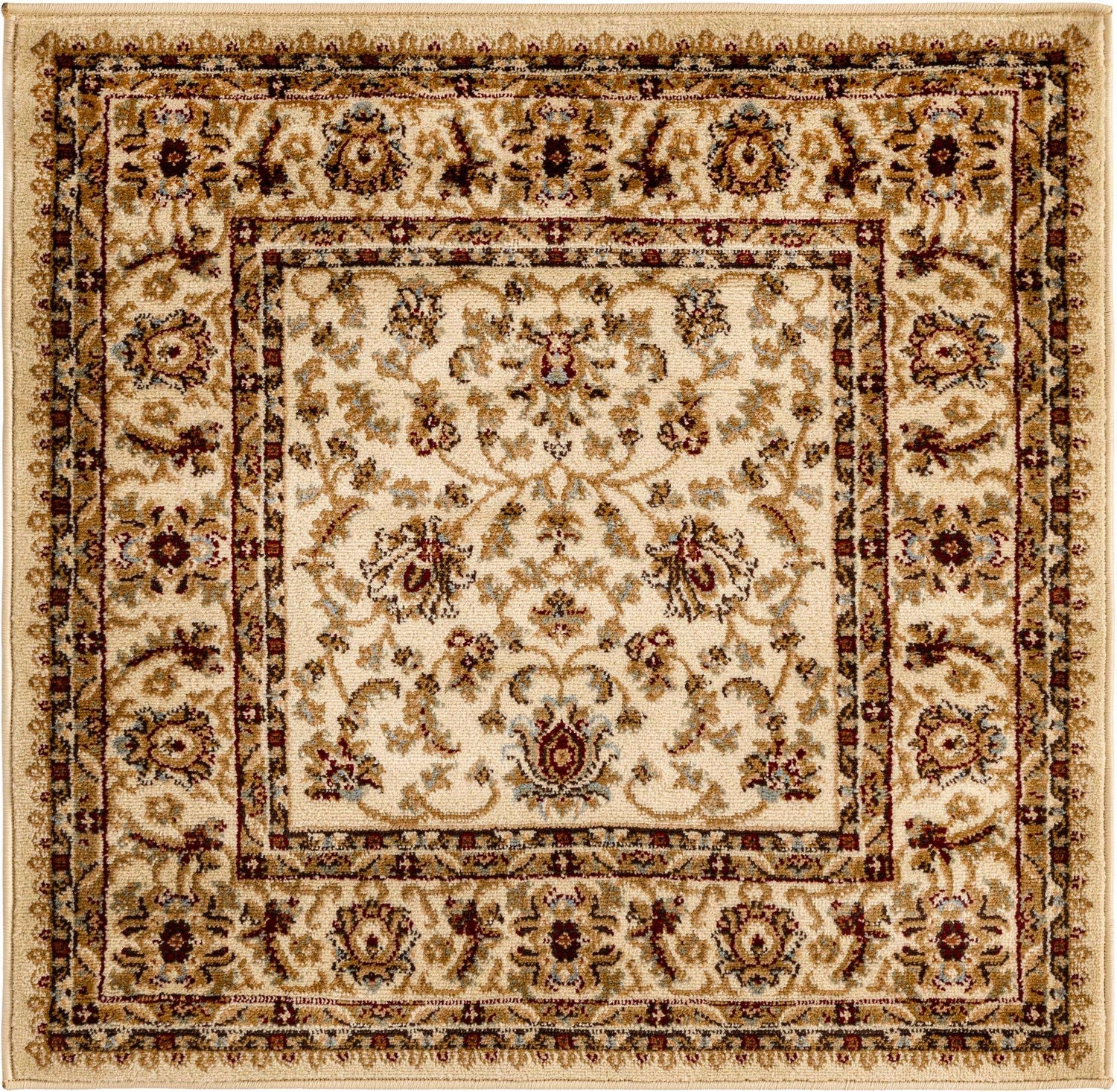 Cream 3' 1 x 3' 1 Voyage Square Area Rug