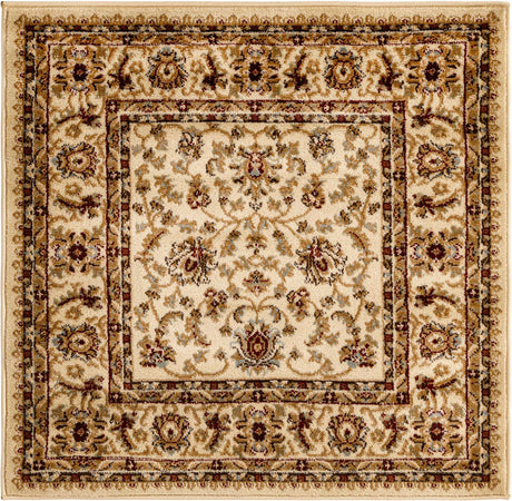 Cream 3' 1 x 3' 1 Voyage Square Area Rug