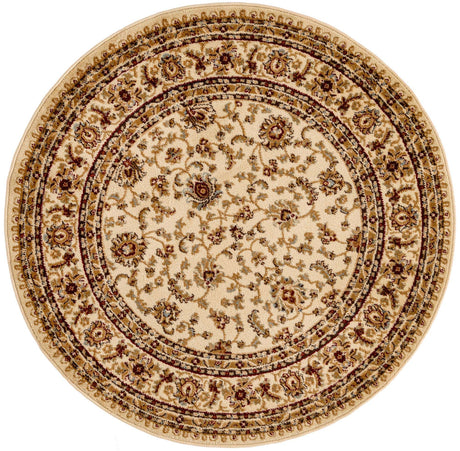 Cream 4' 1 x 4' 1 Voyage Round Area Rug