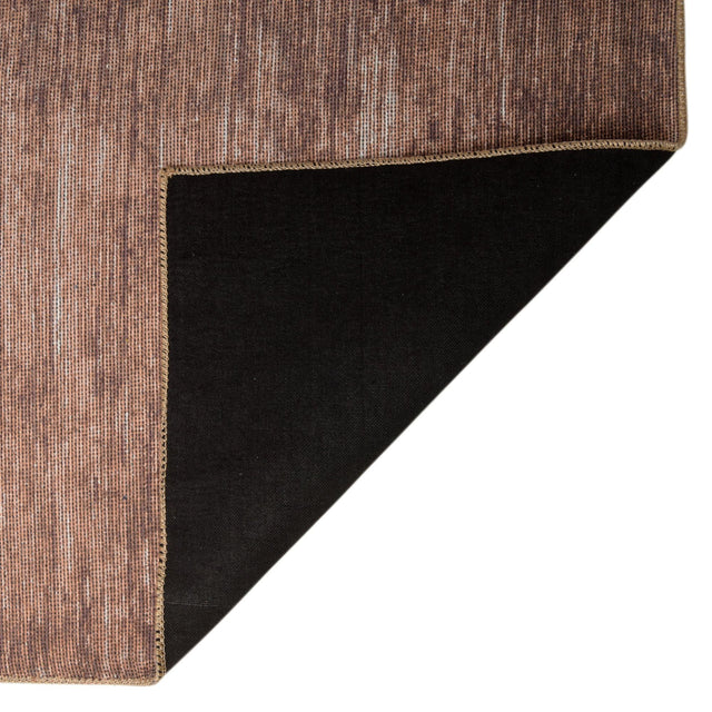 Brown 2' 6 x 14' Asha Runner Area Rug 100% Chenille Cotton Easy Clean Indoor Living Dining Bedroom Office Carpet for Sale at Rug Engine