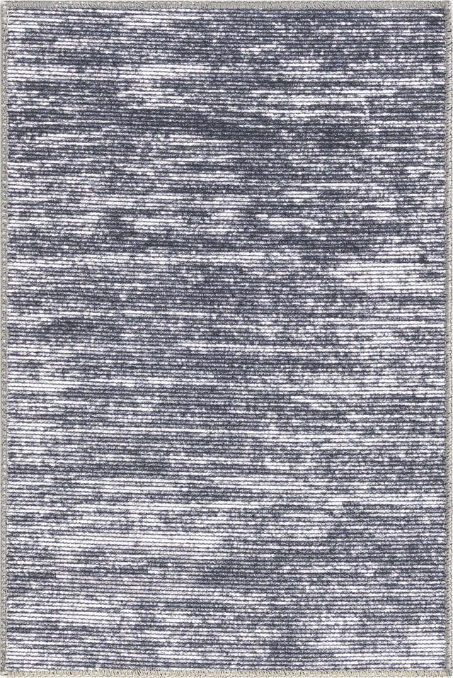 Gray 2' x 3' Asha Rectangle Area Rug 100% Chenille Cotton Easy Clean Indoor Living Dining Bedroom Office Carpet for Sale at Rug Engine