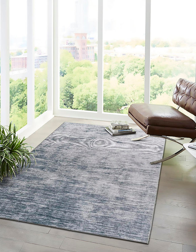 Gray 6' x 9' Asha Rectangle Area Rug 100% Chenille Cotton Easy Clean Indoor Living Dining Bedroom Office Carpet for Sale at Rug Engine