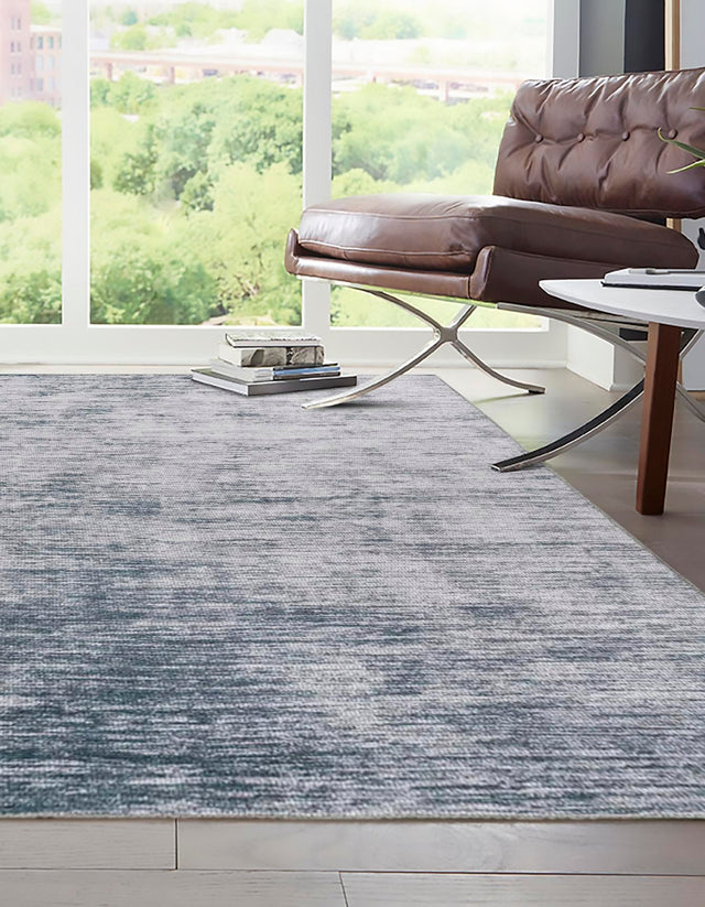Gray 7' 6 x 10' 6 Asha Rectangle Area Rug 100% Chenille Cotton Easy Clean Indoor Living Dining Bedroom Office Carpet for Sale at Rug Engine