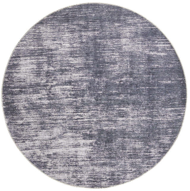 Gray 5' x 5' Asha Round Area Rug 100% Chenille Cotton Easy Clean Indoor Living Dining Bedroom Office Carpet for Sale at Rug Engine