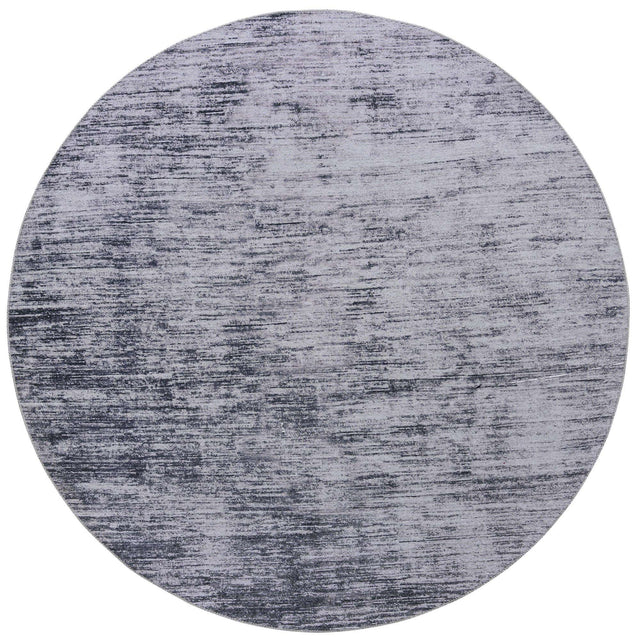 Gray 7' 7 x 7' 7 Asha Round Area Rug 100% Chenille Cotton Easy Clean Indoor Living Dining Bedroom Office Carpet for Sale at Rug Engine