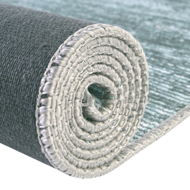 Teal 5' x 5' Asha Round Area Rug 100% Chenille Cotton Easy Clean Indoor Living Dining Bedroom Office Carpet for Sale at Rug Engine