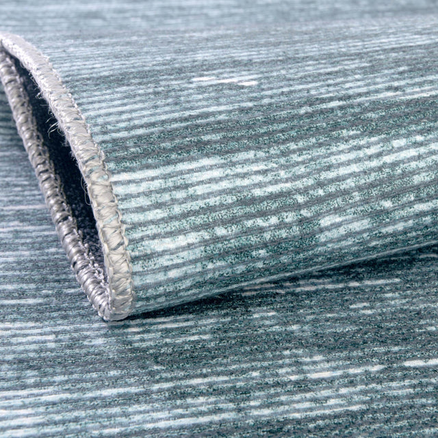 Teal 3' 6 x 5' 6 Asha Oval Area Rug 100% Chenille Cotton Easy Clean Indoor Living Dining Bedroom Office Carpet for Sale at Rug Engine